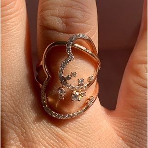 14k gold Effy designer ring with Genuine Diamonds! New,not used!